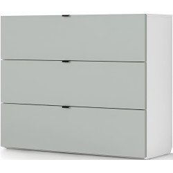 Comoda Fabrik Home Hardy 3 sertare (White Ash/Light Grey) Thumb