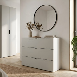 Comoda Fabrik Home Hardy 3 sertare (White Ash/Light Grey)