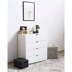 Comoda Fabrik Home Hardy 4S (White/White Gloss) Thumb