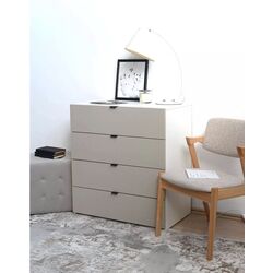 Comoda Fabrik Home Hardy 4S (White/Gray Matt Light) Thumb