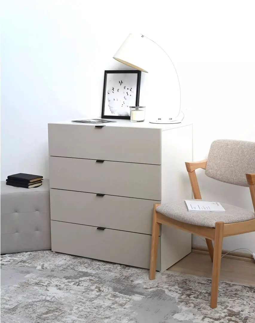 Comoda Fabrik Home Hardy 4S (White/Gray Matt Light)