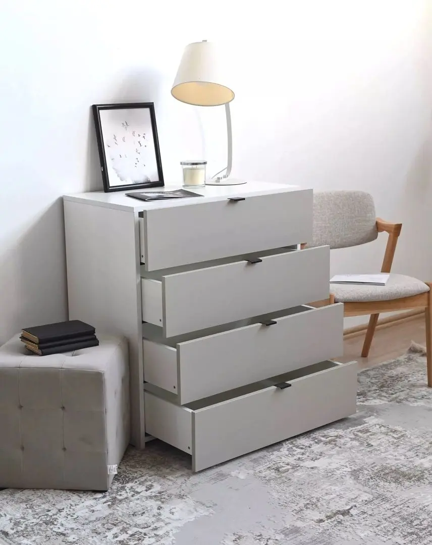 Comoda Fabrik Home Hardy 4S (White/Gray Matt Light)