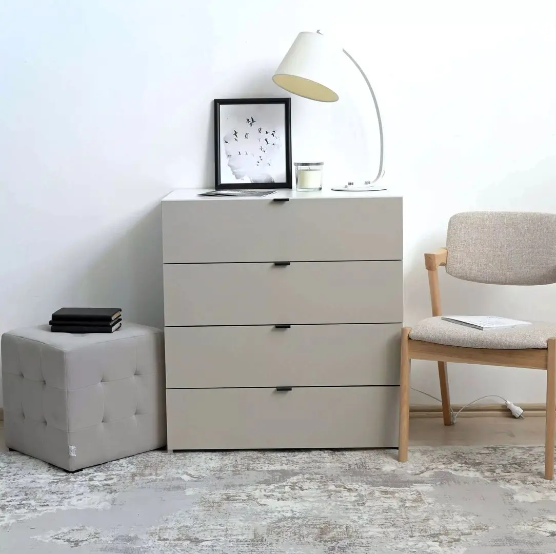 Comoda Fabrik Home Hardy 4S (White/Gray Matt Light)