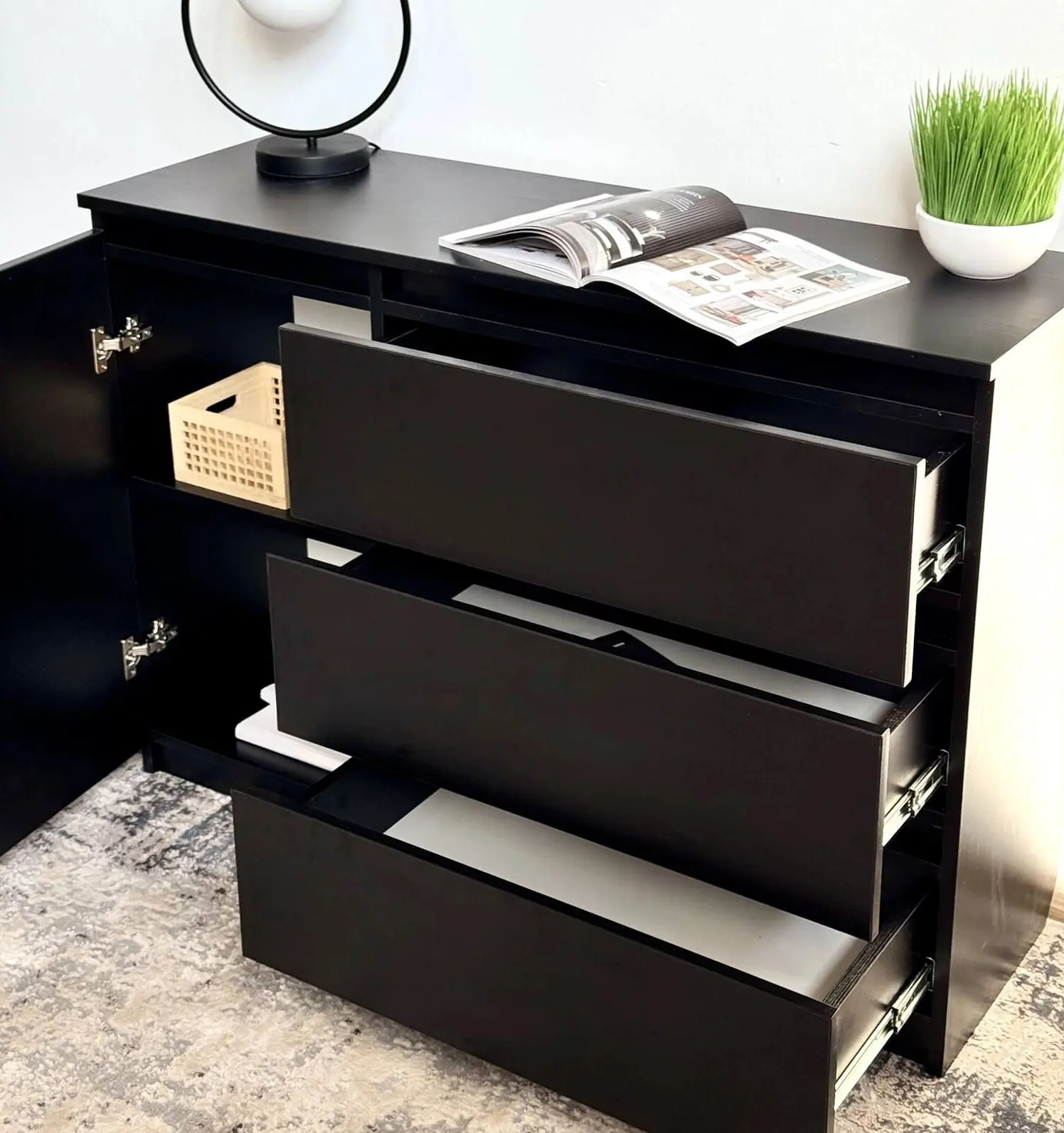 Tumba Fabrik Home Havana 3S1D 120x88x39 (Ash Black)