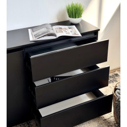 Tumba Fabrik Home Havana 3S1D 120x88x39 (Ash Black) Thumb