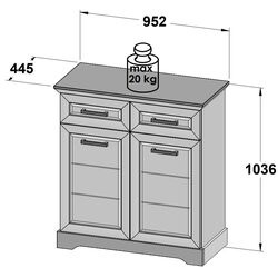 Тумба Fortuna Chasia 95.2x103.6x44.5 (White Oak) Thumb