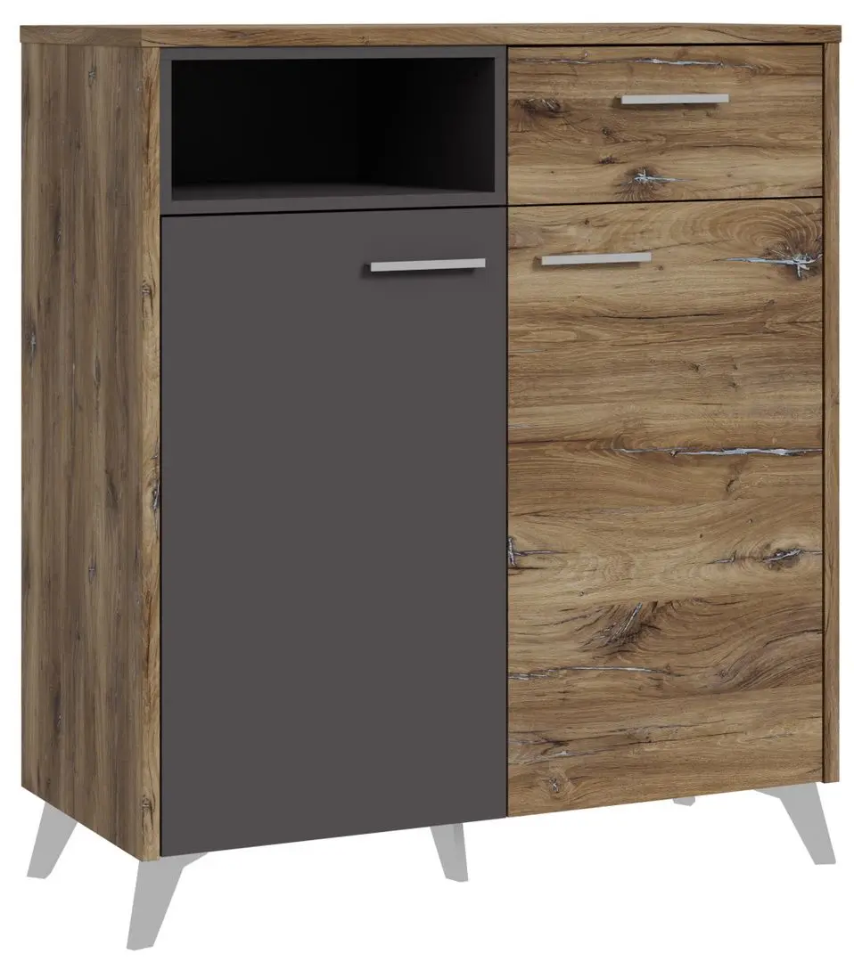 Tumba Fortuna Monica 94.5x105.8x42.8 (Flagstaff Oak/Grey) - 3