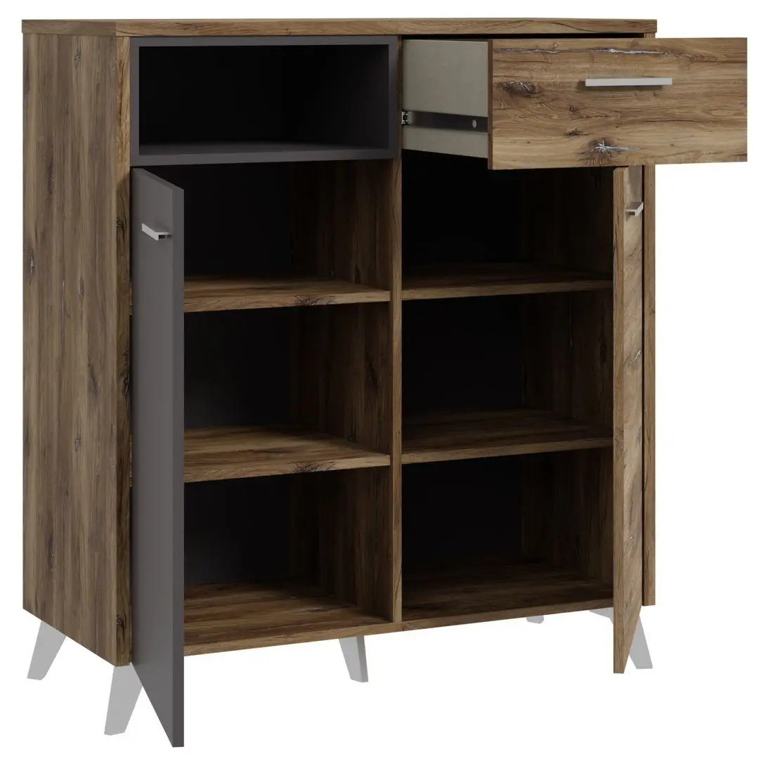 Tumba Fortuna Monica 94.5x105.8x42.8 (Flagstaff Oak/Grey) - 4