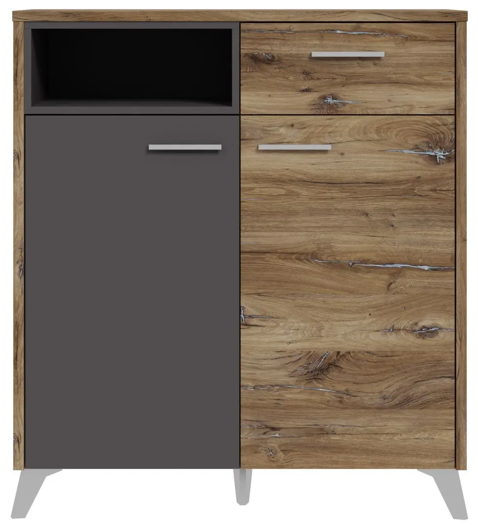 Tumba Fortuna Monica 94.5x105.8x42.8 (Flagstaff Oak/Grey) - 6