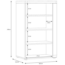 Tumba Fortuna Tudor 60.4x100x43.4 (White/Artisan Oak/White Gloss) Thumb
