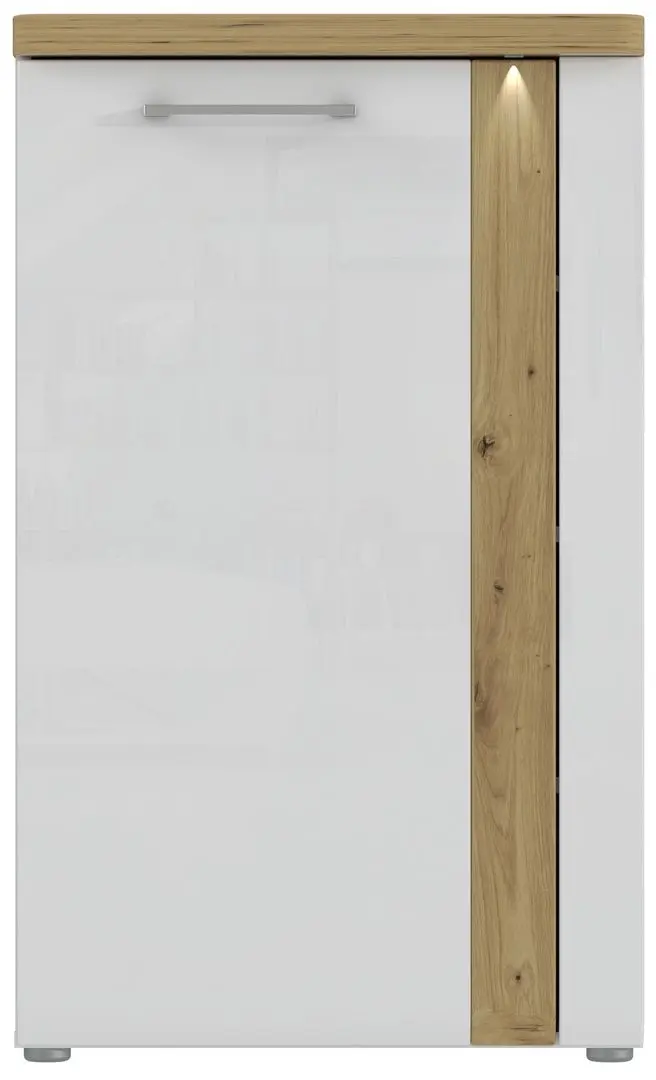 Tumba Fortuna Tudor 60.4x100x43.4 (White/Artisan Oak/White Gloss) - 4