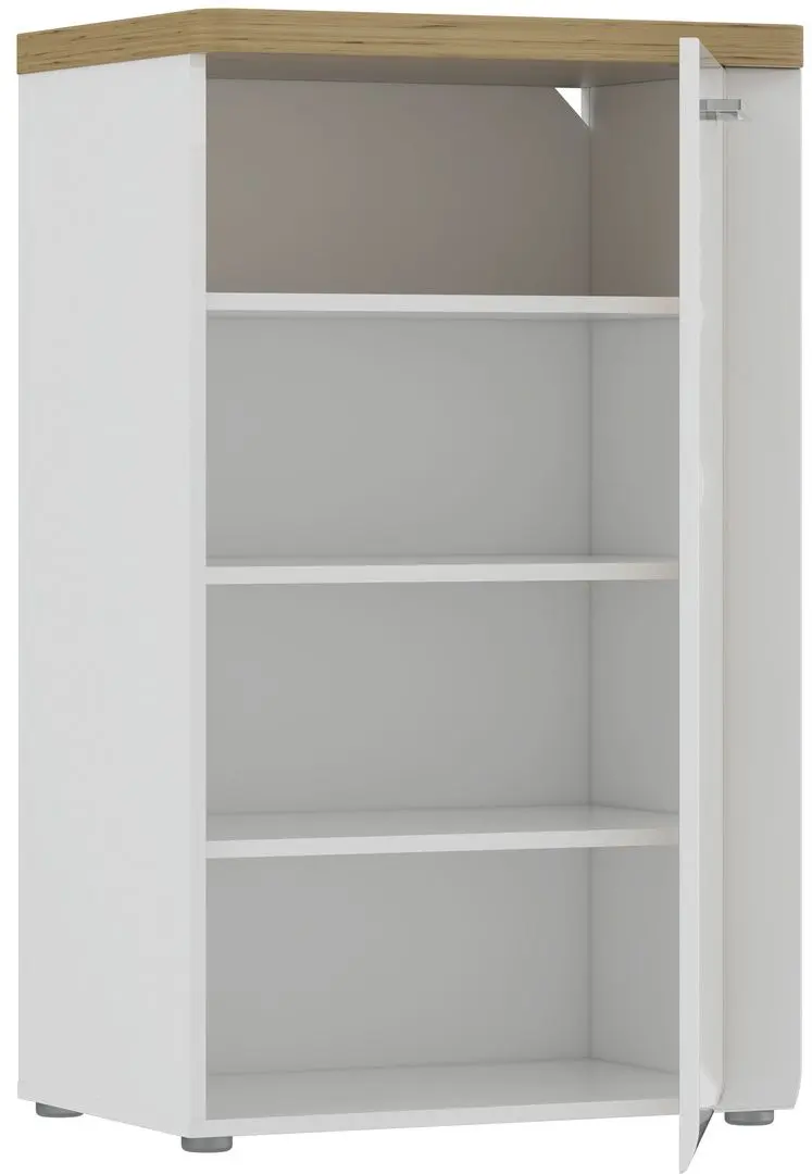 Tumba Fortuna Tudor 60.4x100x43.4 (White/Artisan Oak/White Gloss) - 5