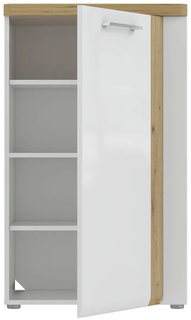 Tumba Fortuna Tudor 60.4x100x43.4 (White/Artisan Oak/White Gloss) - 6