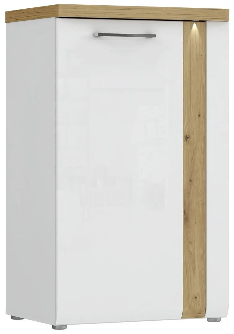 Tumba Fortuna Tudor 60.4x100x43.4 (White/Artisan Oak/White Gloss) - 8