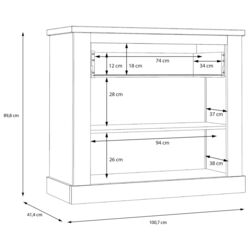 Tumba Fortuna Aladin 89x100 (White Pine/Touchwood) Thumb