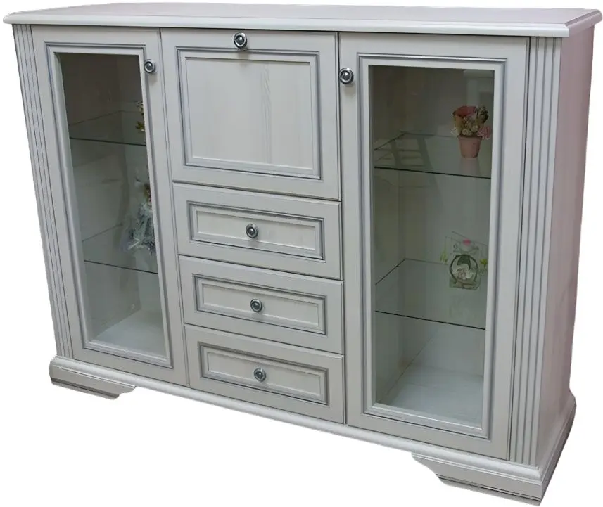 Тумба Gerbor White 2W3S1B (Ясень Снежный/Сосна Серебренная)