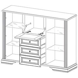 Тумба Gerbor White 2W3S1B (Ясень Снежный/Сосна Серебренная) Thumb