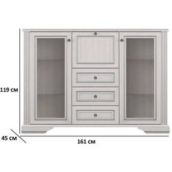 Тумба Gerbor White 2W3S1B (Ясень Снежный/Сосна Серебренная) Thumb