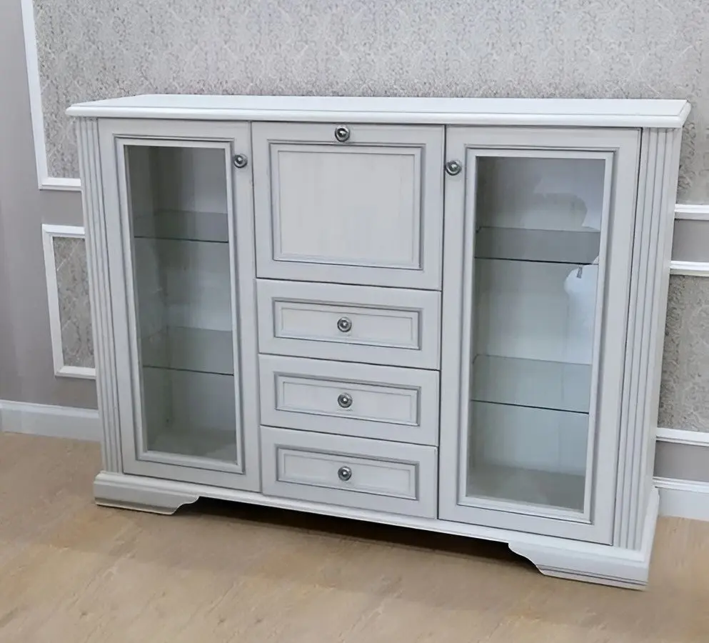 Тумба Gerbor White 2W3S1B (Ясень Снежный/Сосна Серебренная)