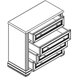 Comoda Gerbor White 4S 90 (Snow Ash/Silver Pine) Thumb