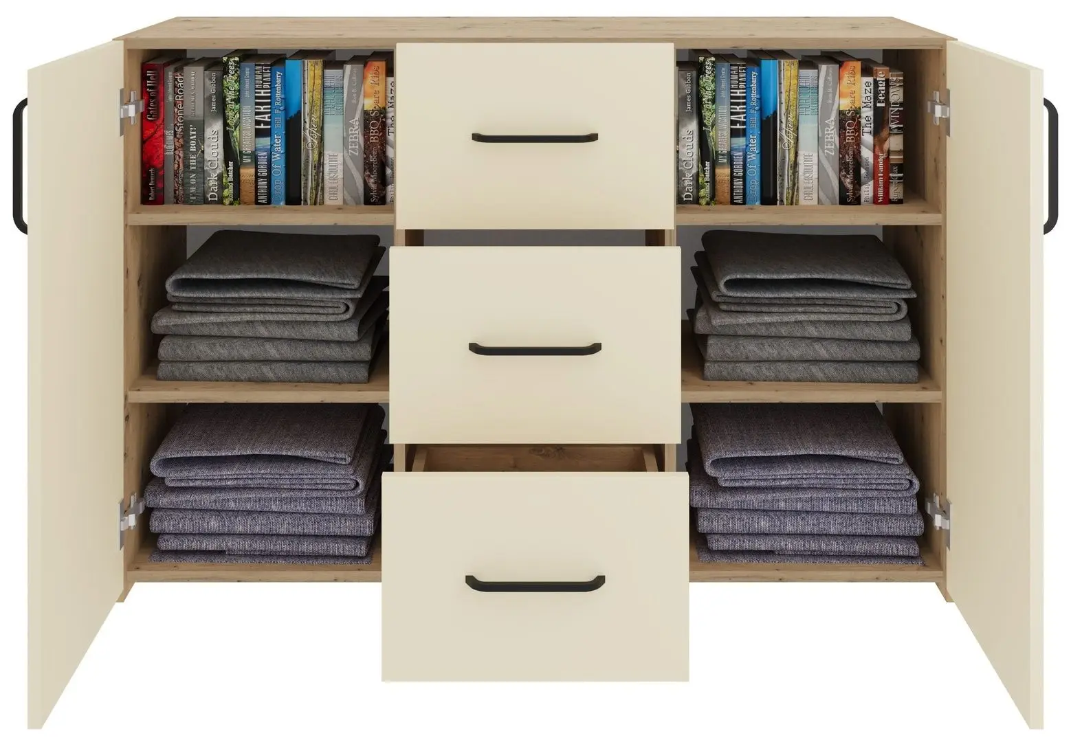 Tumba Haaus Malmo 2D3SZ 120x80 cm (Clay/Artisan Oak)