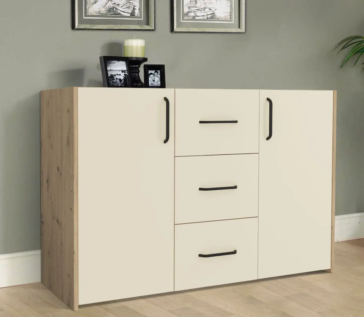 Tumba Haaus Malmo 2D3SZ 120x80 cm (Clay/Artisan Oak)