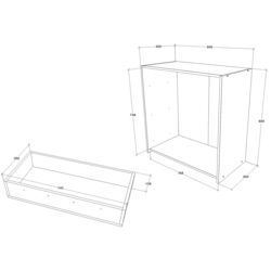 Комод Haaus Malmo 3SZ 80x42 cm (Clay/Artisan Oak) Thumb