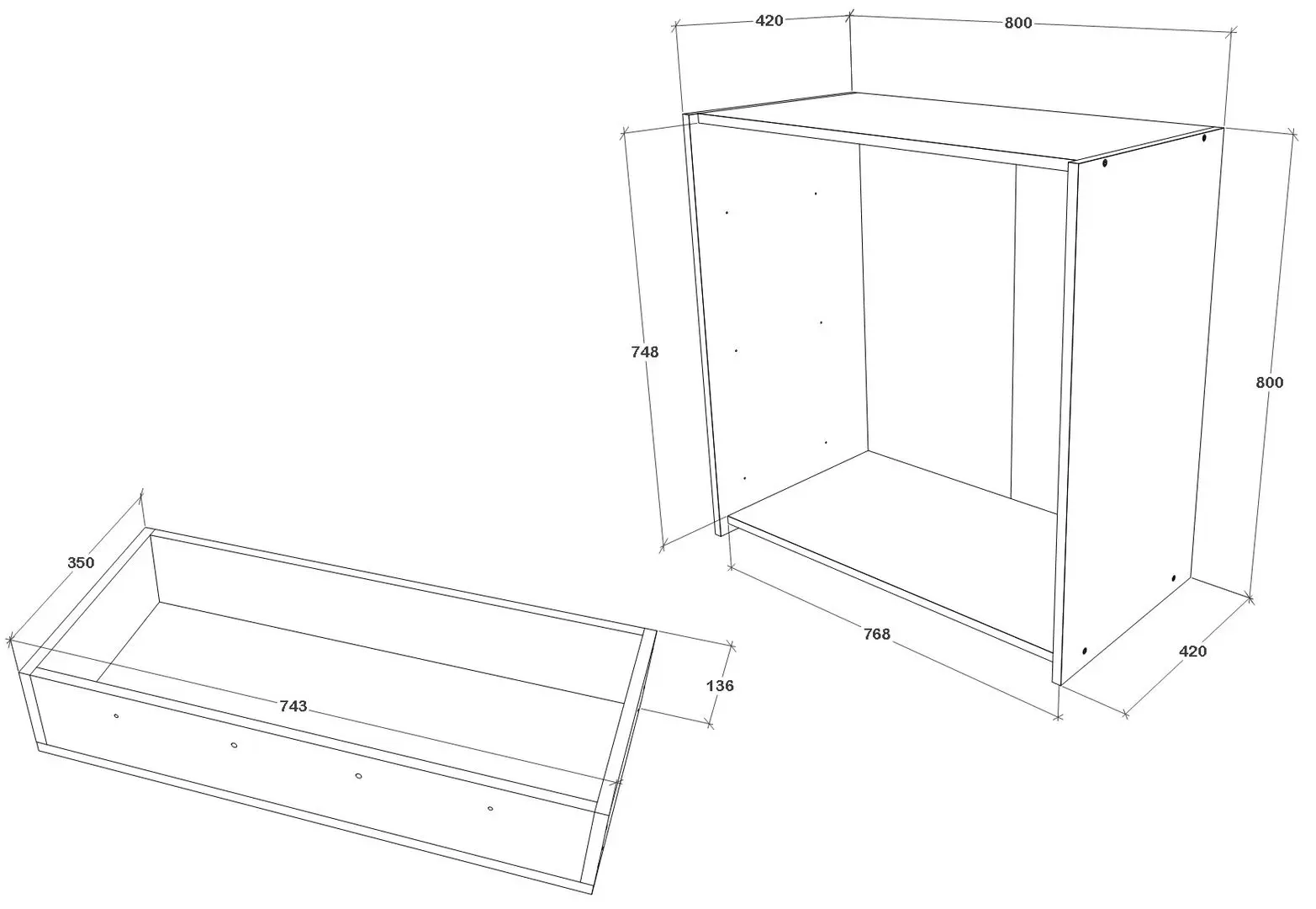 Комод Haaus Malmo 3SZ 80x42 cm (Clay/Artisan Oak)
