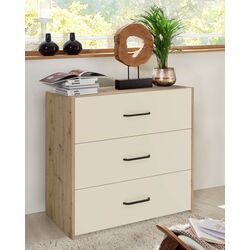 Комод Haaus Malmo 3SZ 80x42 cm (Clay/Artisan Oak)
