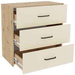 Комод Haaus Malmo 3SZ 80x42 cm (Clay/Artisan Oak) Thumb