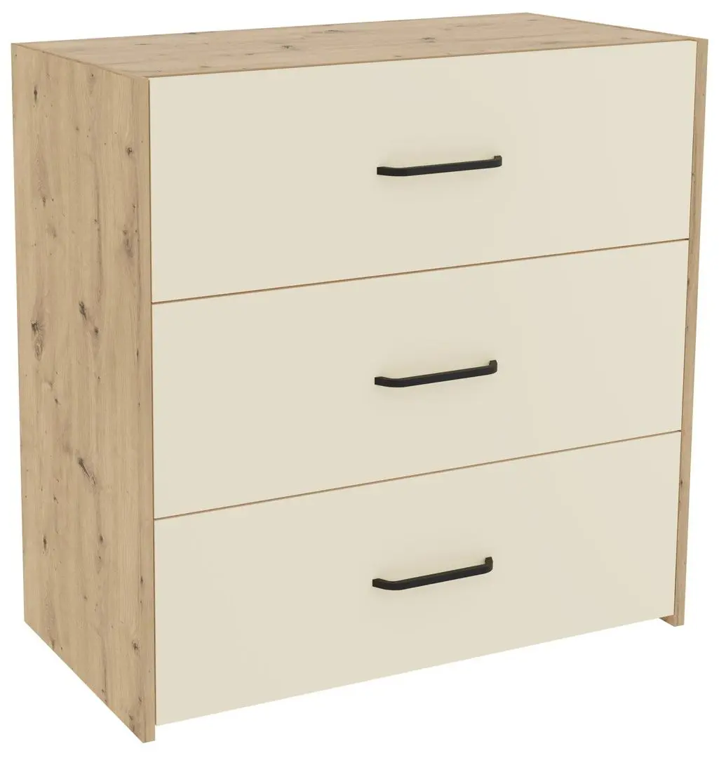 Комод Haaus Malmo 3SZ 80x42 cm (Clay/Artisan Oak)
