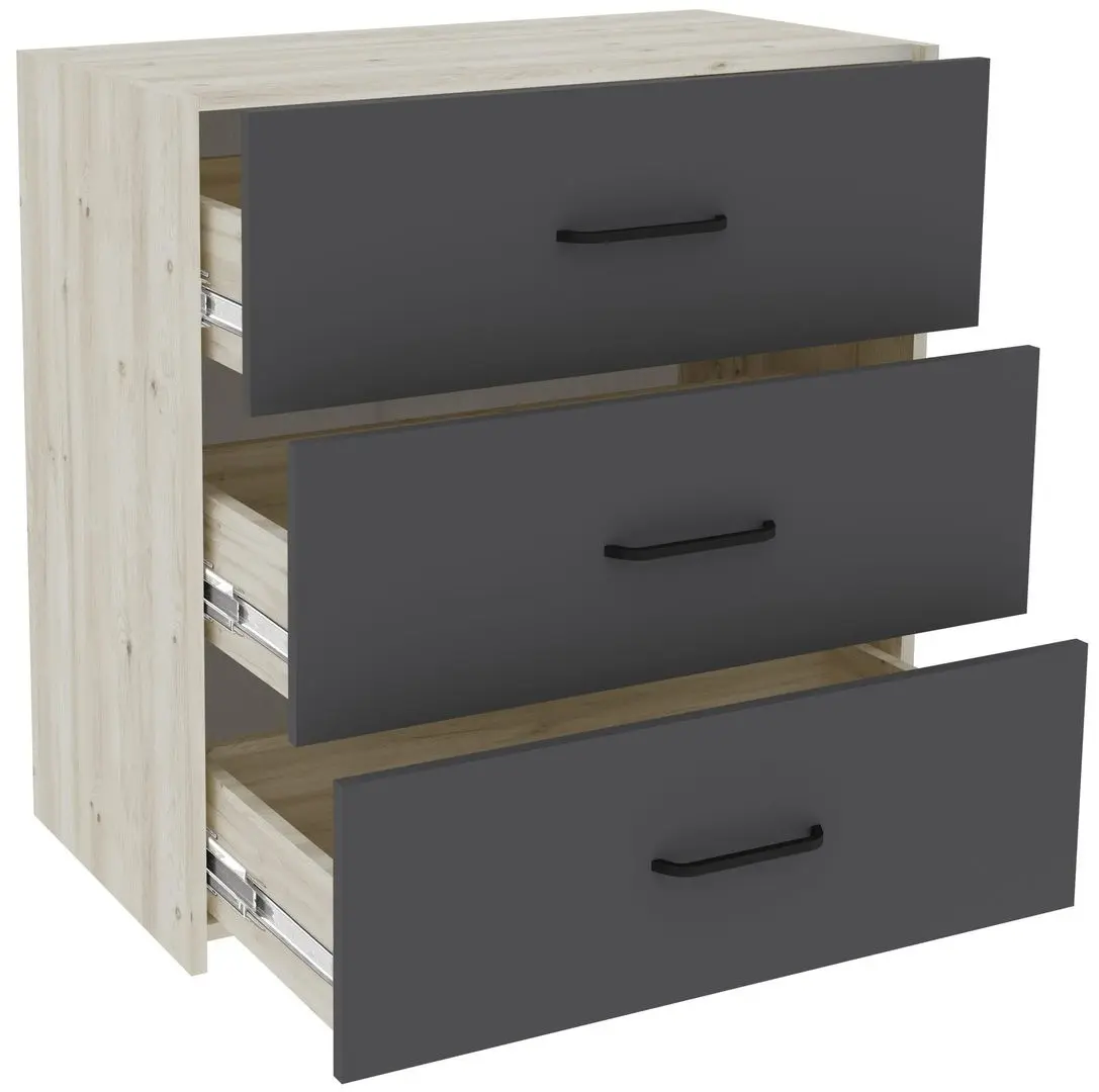 Comoda Haaus Malmo 80x42 cm (Anthracite/White Oak)