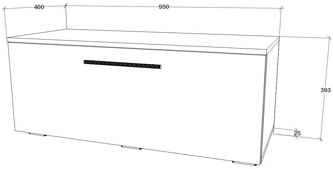 Tumba Haaus Kos 1D 95x40 (Anthracite/Artisan Oak)