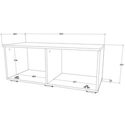 Tumba Haaus Kos 1D 95x40 (Anthracite/Artisan Oak) Thumb