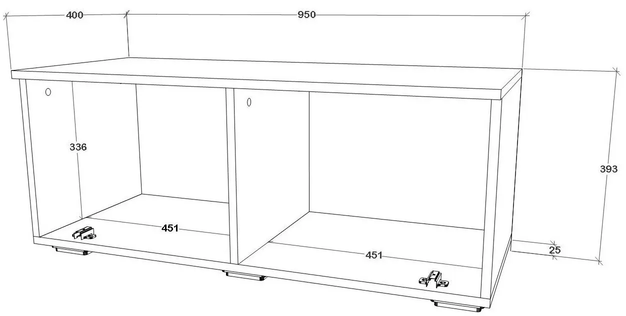 Тумба Haaus Kos 1D 95x40 cm (White/Artisan Oak)