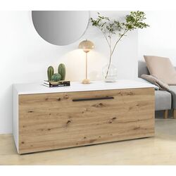 Tumba Haaus Kos 1D 95x40 cm (White/Artisan Oak)