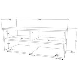 Tumba Haaus Kos 95x39 (Anthracite/Artisan Oak) Thumb
