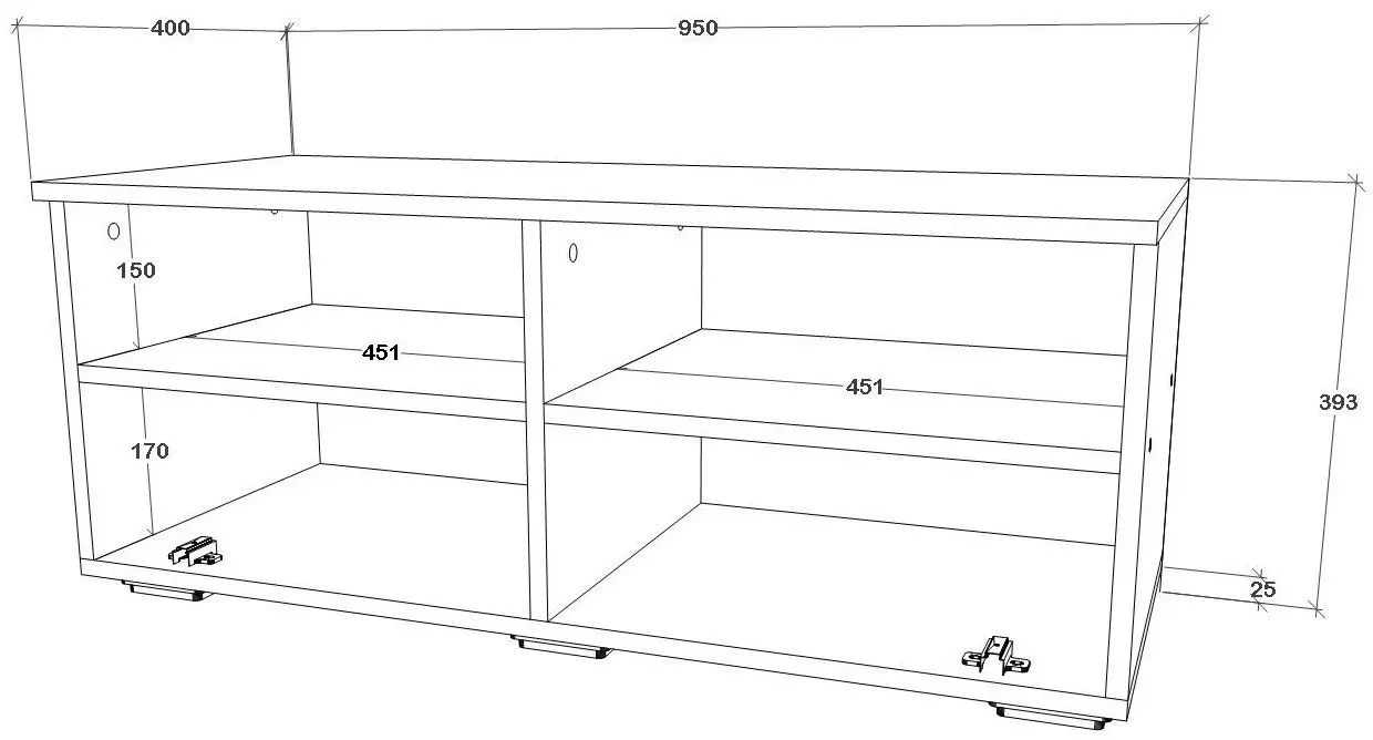 Tumba Haaus Kos 95x39 (Anthracite/Artisan Oak)
