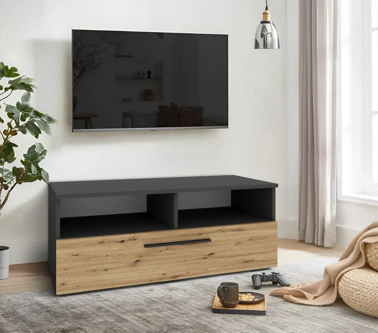 Tumba Haaus Kos 95x39 (Anthracite/Artisan Oak)