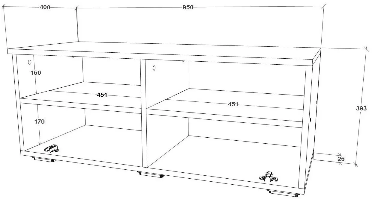 Тумба Haaus Kos 95x39 (Artisan Oak/White)