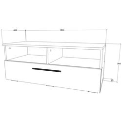 Тумба Haaus Kos 95x39 (Artisan Oak/White) Thumb