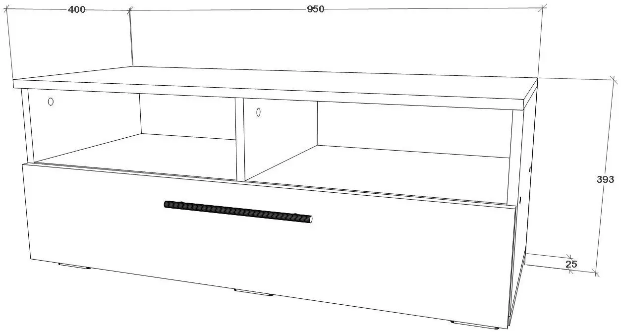 Тумба Haaus Kos 95x39 (Artisan Oak/White)