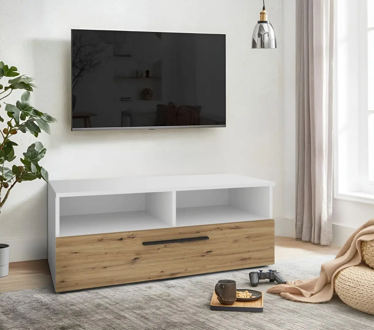 Тумба Haaus Kos 95x39 (Artisan Oak/White)