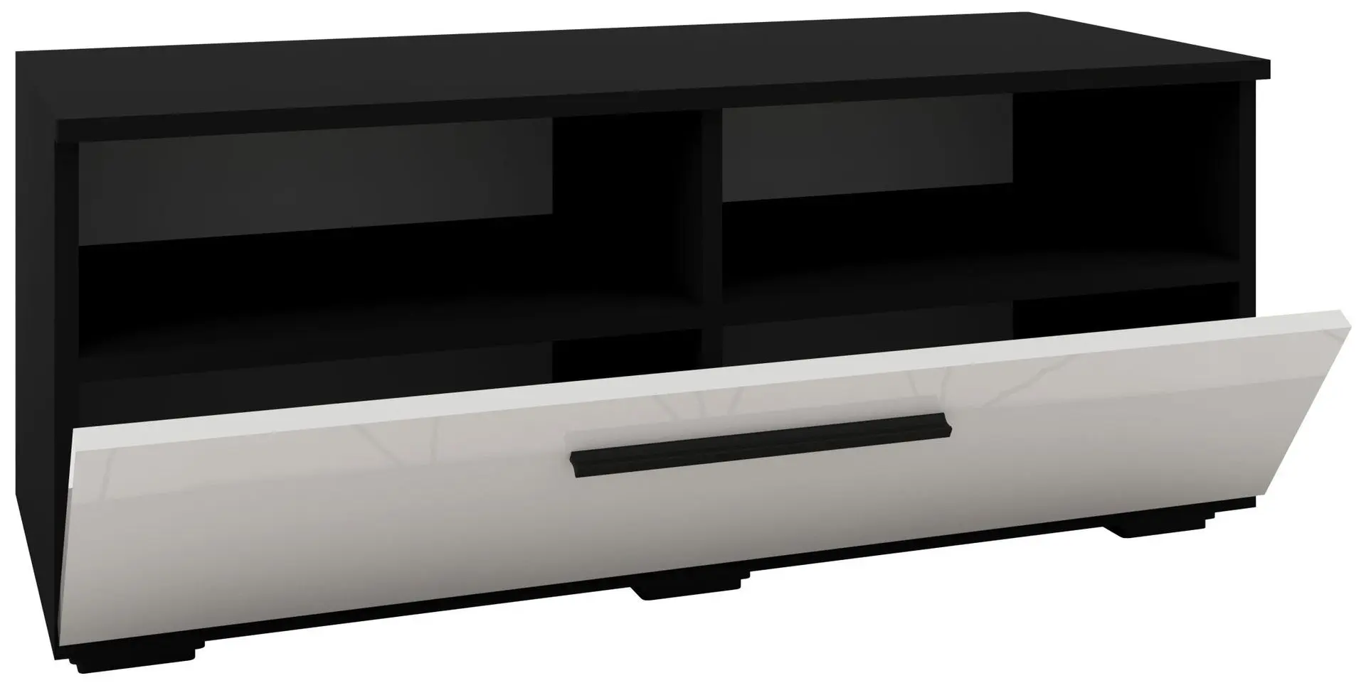 Тумба Haaus Kos 95x40 cm (Black/White Gloss)