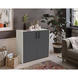 Tumba Haaus Malmo 2D 81x42 cm (Anthracite/White Oak)