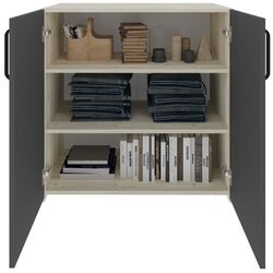 Tumba Haaus Malmo 2D 81x42 cm (Anthracite/White Oak) Thumb