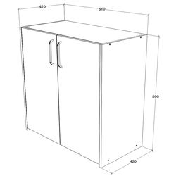 Tumba Haaus Malmo 2D 81x42 cm (Clay/Artisan Oak) Thumb