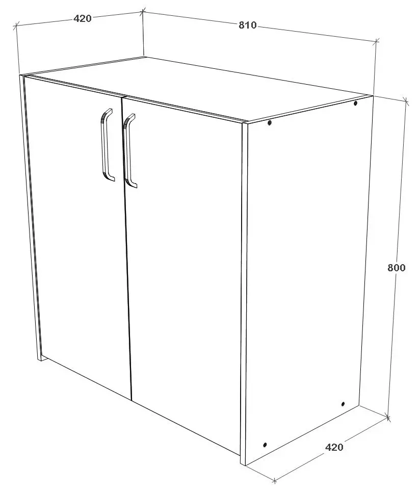 Tumba Haaus Malmo 2D 81x42 cm (Clay/Artisan Oak)