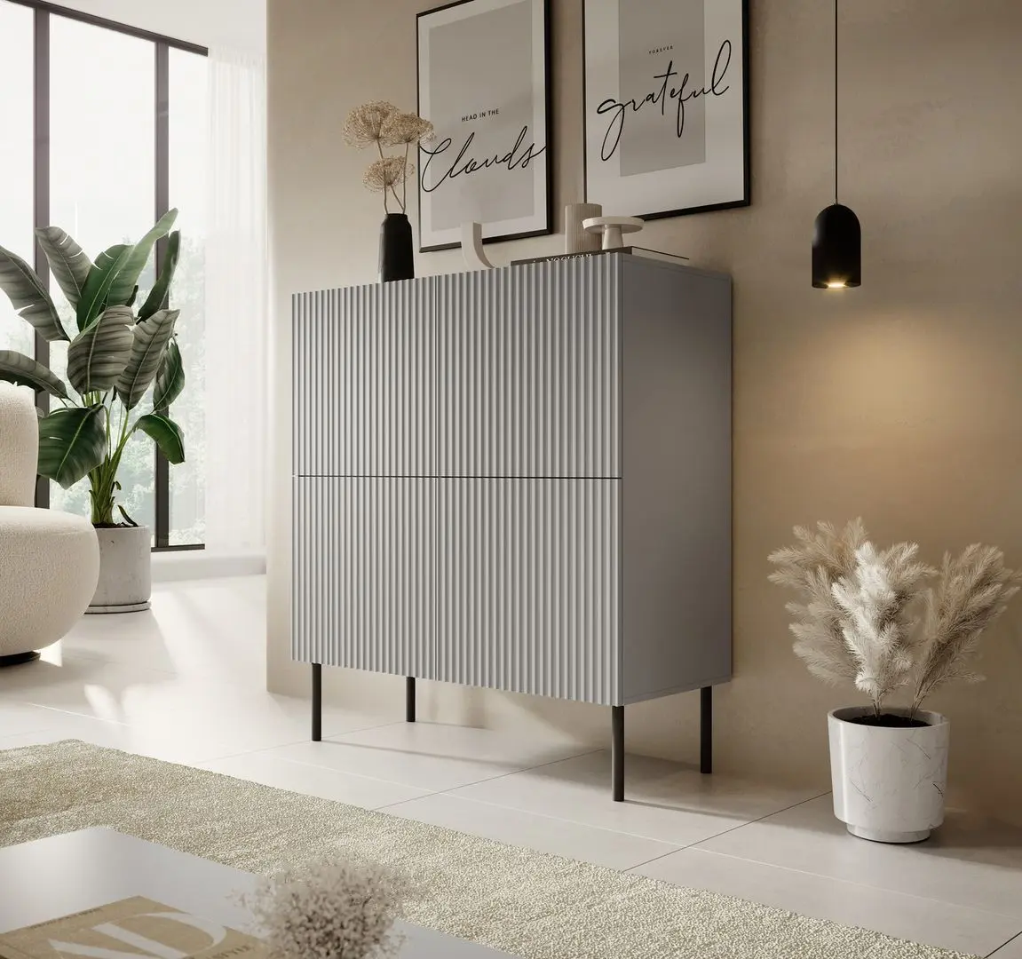 Tumba Halmar Asensio KM-2 (Light Grey/Black)