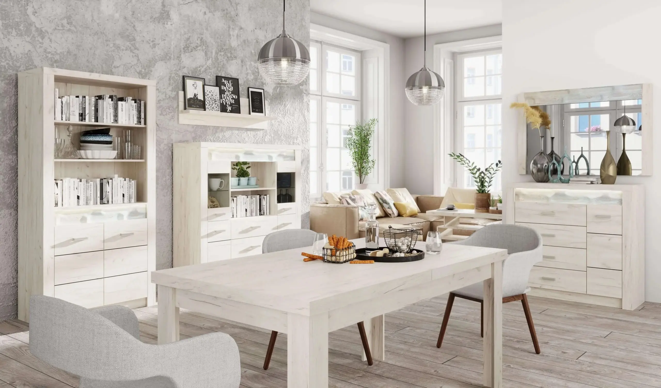 Комод Halmar Indianapolis I-17 (Craft Oak White) - 4